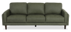 Chateau d’Ax Venice 91" Traditional Genuine Leather Sofa – Green | Sofa traditionnel Venice de Château d’Ax de 91 po en cuir véritable - vert