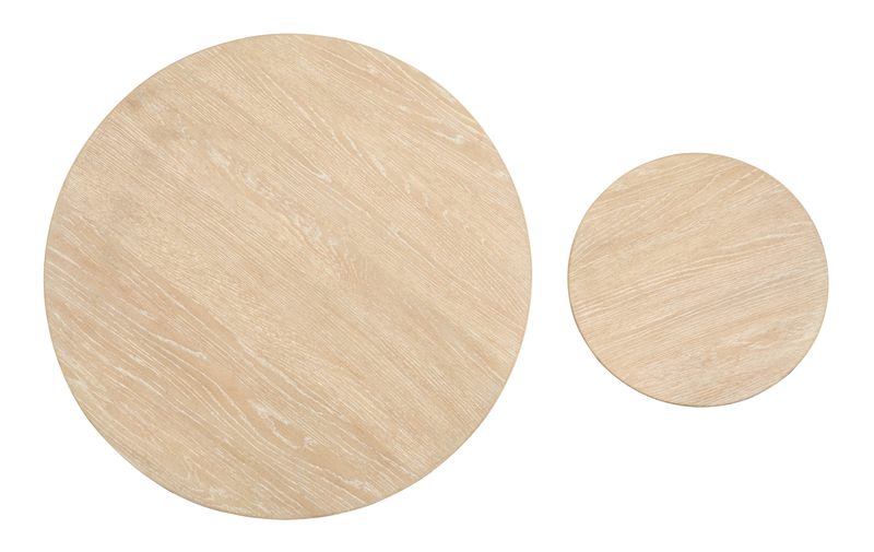 Adelaide 2-Pack Nesting Round Accent Tables - Sanibel Brown