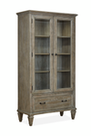 Gerrard 40\" Bookcase with Tempered Glass Doors - Dovetail Grey