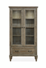 Gerrard 40" Bookcase with Tempered Glass Doors - Dovetail Grey | Bibliothèque Gerrard de 40 po avec portes en verre trempé - gris tourterelle