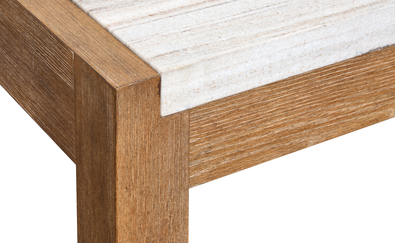 Grafton 60\" Desk with Marble Top and Storage - Sierra Brown