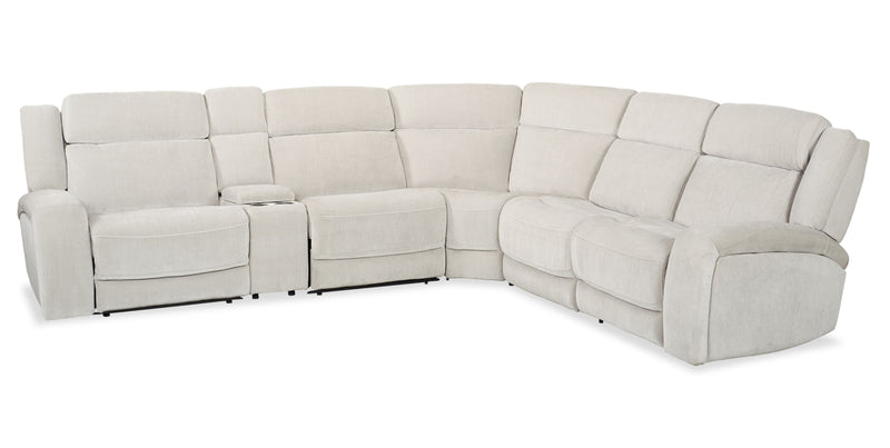 Shaquille O’Neal Home Legacy 6-Piece Power Reclining Sectional with Shaq-o-pedic Comfort - Grey 