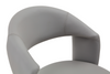 Orion Dining Chair with Vegan-Leather Fabric, Metal – Grey | Chaise de salle à manger Orion en tissu de cuir végétalien et en métal - grise