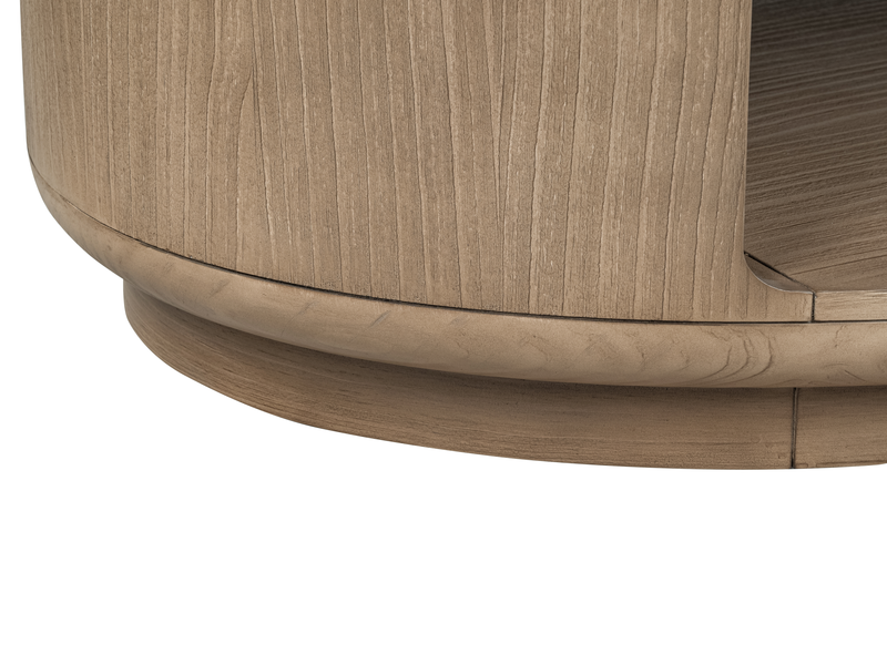 Poplar 54\" Coffee Table with Storage - Chateau Brown