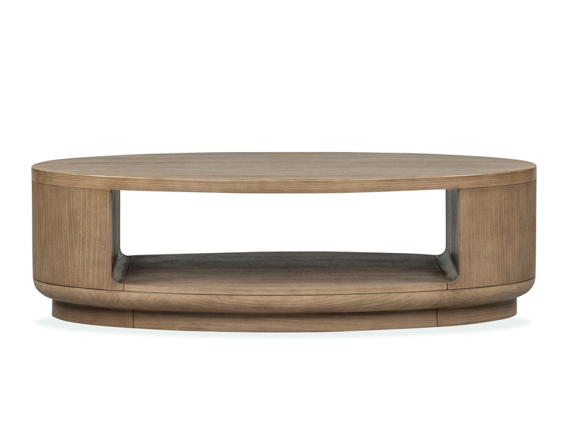 Poplar 54\" Coffee Table with Storage - Chateau Brown