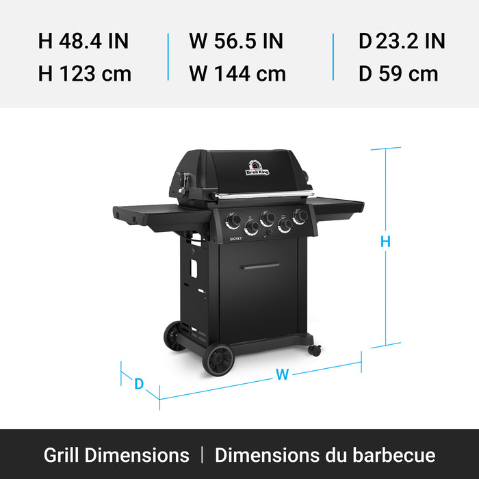 Broil King Signet 390 Shadow 3-Burner 40,000-BTU Natural Gas BBQ - 844187 Grill