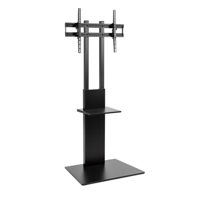 Tygerclaw TV Floor Stand with Equipment Shelf - Black|Socle de plancher TygerClaw pour téléviseur avec tablette d’équipement - noir