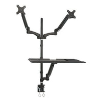 Tygerclaw Sit Stand Desktop Workstation - Black