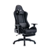 Tygerclaw Gaming Office Chair with Lumbar Pillow & Leg Rest - Black|Fauteuil de jeu et de bureau TygerClaw avec coussin lombaire et repose-pieds - noir