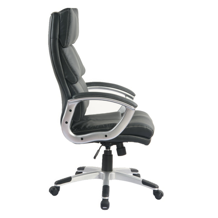 Tygerclaw 26\" Executive High Back PU Leather Office Chair - Black