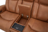 Shaquille O’Neal Home Titan 81" Genuine Leather Power Reclining Loveseat with Shaq-o-pedic Comfort – Earth | Causeuse à inclinaison électrique Titan de Shaquille O’Neal Home de 81 po en cuir véritable avec confort Shaq-o-pedic - terre