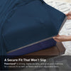 BEDGEAR Ver-Tex™ Performance 4-Piece Queen Sheet Set - Navy | Ensemble de draps haute performance Ver-TexMD de Bedgear 4 pièces pour grand lit - bleu marine | VTEXNVQS