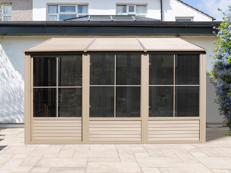 Gazebo Penguin Florence - Wall Mounted Solarium 8x16 Metal Roof