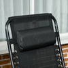 Outsunny Reclining Zero Gravity Chair, Folding Sun Lounger With Cushion