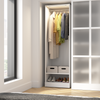 Bestar Florence 25" Modular Hanging Closet System with LED Light and Shelf - White|Système de garde-robe modulaire à espace pour suspendre Florence de Bestar de 25 po avec éclairage à DEL et tablette - blanc