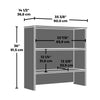 Affirm 35.43" Commercial Grade Bookcase Hutch - Classic Cherry|Crédence de style bibliothèque Affirm de 35,43 po de qualité commerciale - cerisier classique