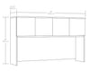Affirm 59.06" Commercial Grade Hutchwith 2 Storage Cabinets - Noble Elm|Crédence Affirm de 59,06 po de qualité commerciale avec 2 armoires de rangement - orme noble