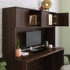 Affirm 59.06" Commercial Grade Hutchwith 2 Storage Cabinets - Noble Elm|Crédence Affirm de 59,06 po de qualité commerciale avec 2 armoires de rangement - orme noble