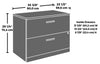 Affirm 35.43" Commercial Grade 2-Drawer Filing Cabinet - Noble Elm|Classeur Affirm de 35,43 po de qualité commerciale à 2 tiroirs - orme noble