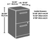 Affirm 15.55" Commercial Grade 2-Drawer Filing Cabinet - Noble Elm|Classeur Affirm de 15,55 po de qualité commerciale à 2 tiroirs - orme noble