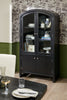 Alma Dining Curio Cabinet with Storage, 42"W x 78"H - Charcoal Black | Armoire vitrée de salle à manger Alma, 42 po (L) x 78 po (H), avec rangement - anthracite noir