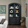 Alma Dining Curio Cabinet with Storage, 42"W x 78"H - Charcoal Black | Armoire vitrée de salle à manger Alma, 42 po (L) x 78 po (H), avec rangement - anthracite noir