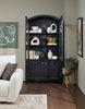 Alma Dining Curio Cabinet with Storage, 42"W x 78"H - Charcoal Black | Armoire vitrée de salle à manger Alma, 42 po (L) x 78 po (H), avec rangement - anthracite noir