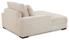 Alto 58" Ultra Plush Faux Fur Fabric Chaise Lounge with Dual Cupholders and USB Port - Taupe | Fauteuil long Alto de 58 po en tissu de fausse fourrure très douce avec deux porte-gobelets et port USB - taupe