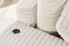 Alto 58" Ultra Plush Faux Fur Fabric Chaise Lounge with Dual Cupholders and USB Port - Taupe | Fauteuil long Alto de 58 po en tissu de fausse fourrure très douce avec deux porte-gobelets et port USB - taupe
