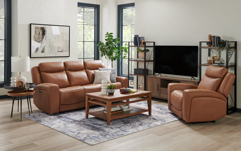 Alvin 117\" Modern 3-Piece Entertainment Centre with Storage and Cable Management for TVs up to 70\"- Hazelnut