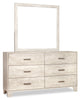 Arbor Bedroom Dresser Mirror - Driftwood White | Miroir de commode de chambre à coucher Arbor - bois de grève blanc