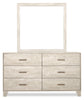 Arbor Bedroom Dresser Mirror - Driftwood White | Miroir de commode de chambre à coucher Arbor - bois de grève blanc