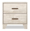 Arbor Bedside 2-Drawer Nightstand, 20.1"W x 23.8"H - Driftwood White