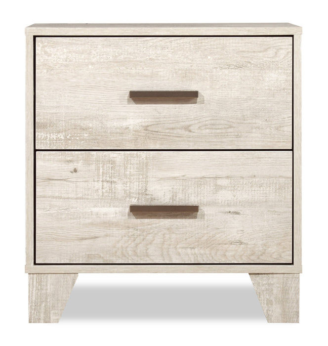 Arbor 6pc Bedroom Set with Panel Bed, Dresser, Mirror & Nightstand, Driftwood White  - King Size