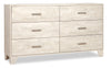 Arbor Bedroom 6-Drawer Dresser, 58.7"W x 33.3"H - Driftwood White