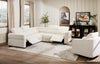 Cindy Crawford Home Aspen 3-Piece Power Reclining Sectional with Adjustable Headrests and USB Port - Alabaster | Sofa sectionnel à inclinaison électrique Aspen de Cindy Crawford Home 3 pièces avec appuie-têtes électriques et port USB - albâtre