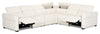 Cindy Crawford Home Aspen 4-Piece Power Reclining Sectional with Armless Chair - Alabaster | Sofa sectionnel à inclinaison électrique Aspen de Cindy Crawford Home 4 pièces avec fauteuil sans inclinable - albâtre