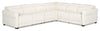 Cindy Crawford Home Aspen 4-Piece Power Reclining Sectional with Armless Chair - Alabaster | Sofa sectionnel à inclinaison électrique Aspen de Cindy Crawford Home 4 pièces avec fauteuil sans inclinable - albâtre