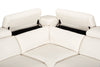 Cindy Crawford Home Aspen 5-Piece Power Reclining Sectional with Adjustable Headrests and USB Port - Alabaster | Sofa sectionnel à inclinaison électrique Aspen de Cindy Crawford Home 5 pièces avec appuie-têtes électriques et port USB - albâtre