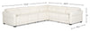 Cindy Crawford Home Aspen 4-Piece Power Reclining Sectional with Armless Chair - Alabaster | Sofa sectionnel à inclinaison électrique Aspen de Cindy Crawford Home 4 pièces avec fauteuil sans inclinable - albâtre