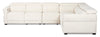 Cindy Crawford Home Aspen 4-Piece Power Reclining Sectional with Armless Chair - Alabaster | Sofa sectionnel à inclinaison électrique Aspen de Cindy Crawford Home 4 pièces avec fauteuil sans inclinable - albâtre