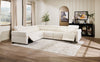 Cindy Crawford Home Aspen 4-Piece Power Reclining Sectional with Armless Chair - Alabaster | Sofa sectionnel à inclinaison électrique Aspen de Cindy Crawford Home 4 pièces avec fauteuil sans inclinable - albâtre