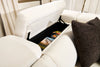 Cindy Crawford Home Aspen 5-Piece Power Reclining Sectional with Adjustable Headrests and USB Port - Alabaster | Sofa sectionnel à inclinaison électrique Aspen de Cindy Crawford Home 5 pièces avec appuie-têtes électriques et port USB - albâtre