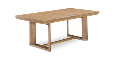 Aspen Dining Table with 80-104" Extension, Trestle Base - Natural | Table de salle à manger Aspen de 80 po à 104 po à rallonge et base à tréteaux - naturelle