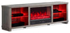Aurora 72" Modern Electric Fireplace TV Stand with Storage & Cable Management for TVs up to 80"- As|Meuble pour téléviseur moderne Aurora de 72 po avec foyer électrique, rangement et système de gestio