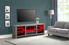 Aurora 72" Modern Electric Fireplace TV Stand with Storage & Cable Management for TVs up to 80"- As|Meuble pour téléviseur moderne Aurora de 72 po avec foyer électrique, rangement et système de gestio