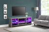 Aurora 72" Modern Electric Fireplace TV Stand with Storage & Cable Management for TVs up to 80"- As|Meuble pour téléviseur moderne Aurora de 72 po avec foyer électrique, rangement et système de gestio