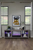 Aurora 72" Modern Electric Fireplace TV Stand with Storage & Cable Management for TVs up to 80"- As|Meuble pour téléviseur moderne Aurora de 72 po avec foyer électrique, rangement et système de gestio