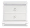 Ava Bedside 2-Drawer Nightstand with LED Light, 32.5"W x 28"H, Glam - White | Table de nuit somptueuse Ava de 32,5 po (L) x 28 po (H) à 2 tiroirs avec éclairage à DEL - blanche