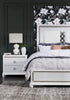 Ava Panel Bed with Headboard & Frame, LED, Glam, White - Queen Size | Lit à panneau Ava somptueux avec tête de lit, cadre de lit et éclairage à DEL, blanc - format grand …